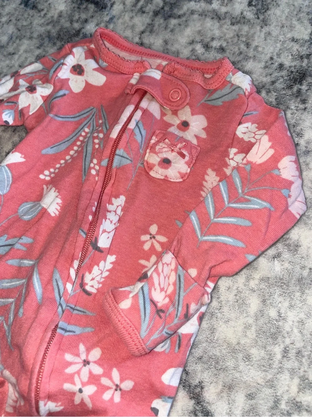 Carters floral footie onesie size newborn